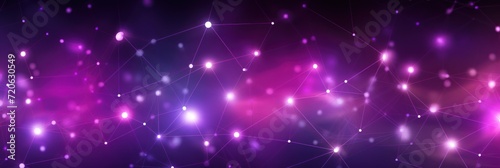 Abstract purple background with connection and network concept  cyber blockchain