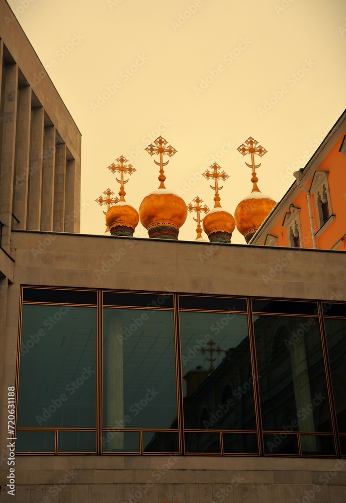 Architecture of Moscow Kremlin. Color photo