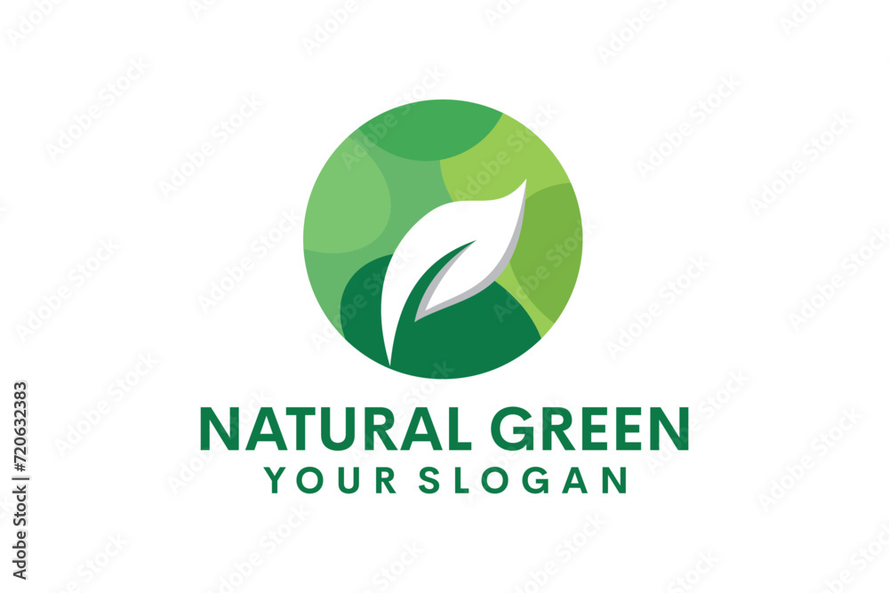 Green Leaf Logo Design Natural natural logo with green color can be used as a symbol, brand identity, company logo Green Leaf Logo Design Natural natural logo with green color can be used as a symbol, brand identity, company logo