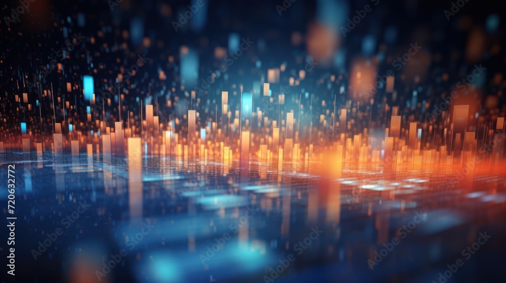 
IT Data and Information show in Modern Particles Energy Flow, Background, Wallpaper