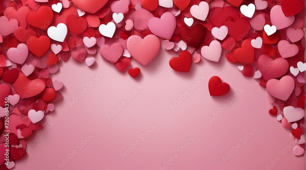 pink background with hearts for valentines day pink background with hearts for valentines day