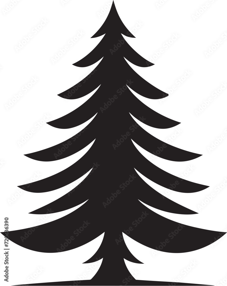 Obraz premium Festive Garland Adorned Christmas Tree Vector Elements Holly Jolly Treetops Radiant Vector Illustrations