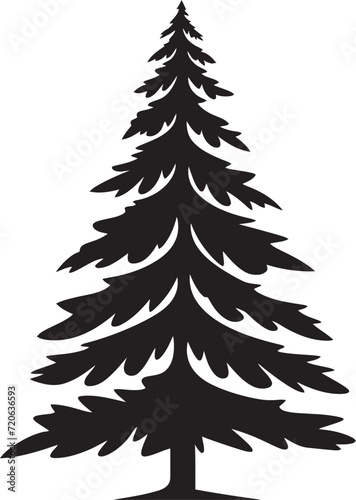 Deck the Halls Treetops Christmas Tree Vector Set Winter Birds Wonderland Vector Icons for Avian Christmas Trees