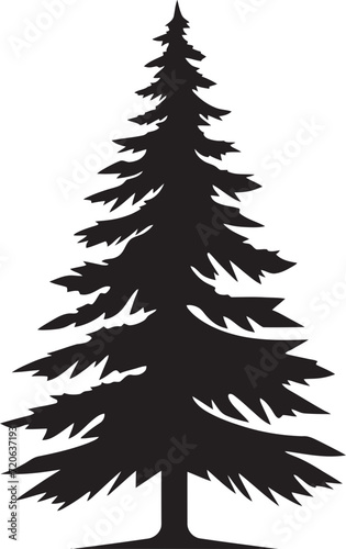 North Star Nights Vector Icons for Stellar Christmas Tree Designs Nutmeg and Cinnamon Spruces Christmas Tree Vector Illustrations