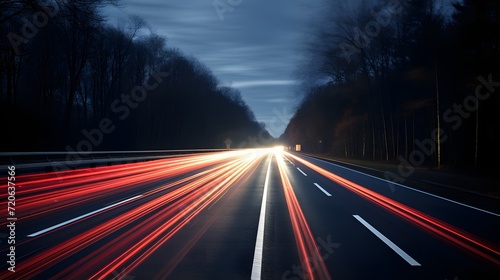 long red light speed exposure photo