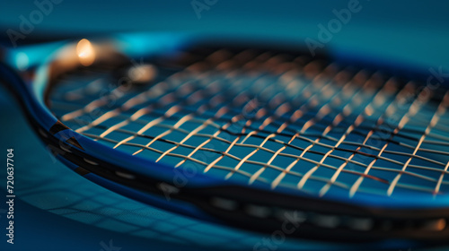 Close up of a tennis racket