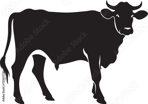 Organic Elegance Full Body Cow Vector Design for Logos Rustic Reverie Meadow Majesty Cow Logo Design