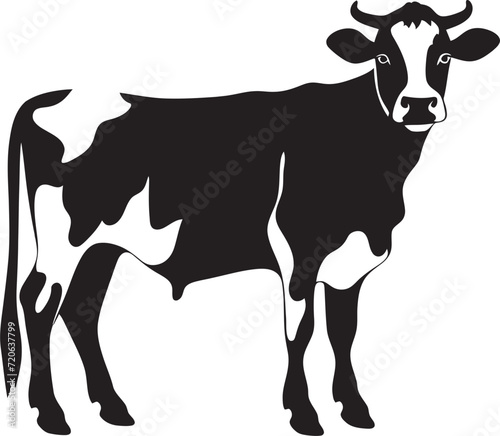 Rustic Reverie Meadow Majesty Cow Logo Design Holistic Homestead Vector Cow Design Element for Logos