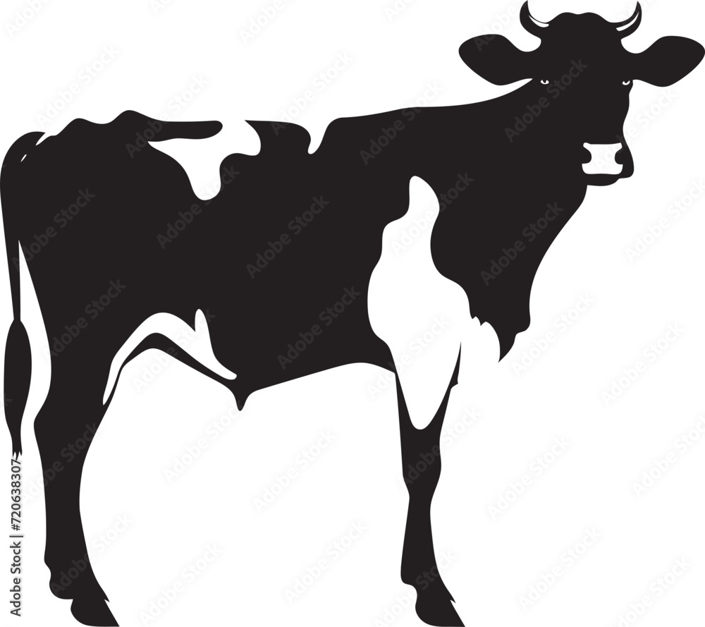 Country Chic Holstein Cow Vector Icon Bucolic Bliss Full Body Cow Vector Emblem Country Chic Holstein Cow Vector Icon Bucolic Bliss Full Body Cow Vector Emblem