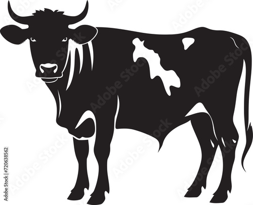 Dairy Dream Elegant Cow Logo Design Element Rustic Reverie Vector Cow Icon for Countryside Logos