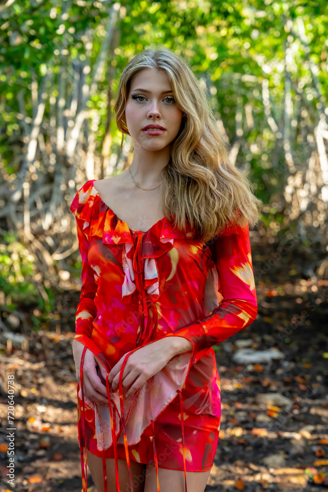 Mexican Mangrove Marvel: Stunning Model's Vacation Pose in Central Mexico's Natural Beauty Mexican Mangrove Marvel: Stunning Model's Vacation Pose in Central Mexico's Natural Beauty