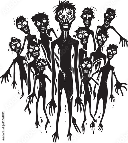 Zombie Zing Doodle Zombies Group Logo Ink Infested Invasion Doodle Zombies Design Element