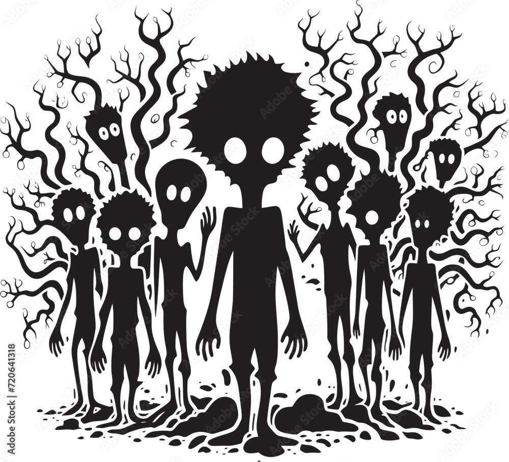 The Walking Sketch Zombies Group Icon Ink Infused Insanity Doodle Zombies Emblem The Walking Sketch Zombies Group Icon Ink Infused Insanity Doodle Zombies Emblem