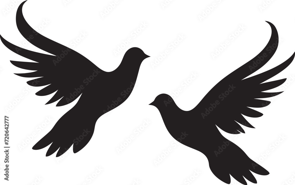 Winged Whispers Vector Emblem of a Dove Pair Eternal Elegance Dove Pair Design Element Winged Whispers Vector Emblem of a Dove Pair Eternal Elegance Dove Pair Design Element