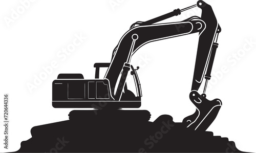 Earth Excelsior Excavator Design Element Icon Construction Captain Vector Icon of Excavator Logo