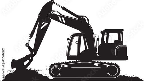 Dirt Dominator Excavator Design Emblem Ground Guru Vector Logo of Excavator Element