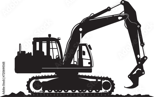 Earth Explorer Vector Emblem of Excavator Design Site Strategist Excavator Design Element Icon