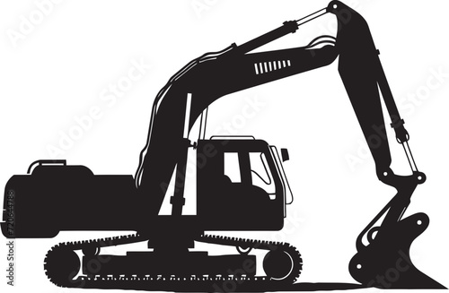 Industrial Innovator Vector Emblem of an Excavator Terrain Tamer Excavator Vector Logo