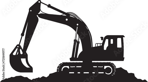 Site Sovereign Vector Icon of Excavator Emblem Industrial Innovator Excavator Vector Logo