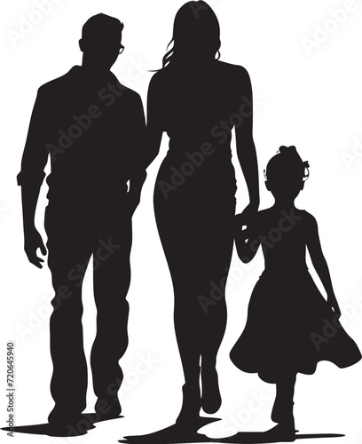 Joyful Journeys Vector Iconic Happy Family Design Eternal Embrace Family Vector Logo Masterpiece