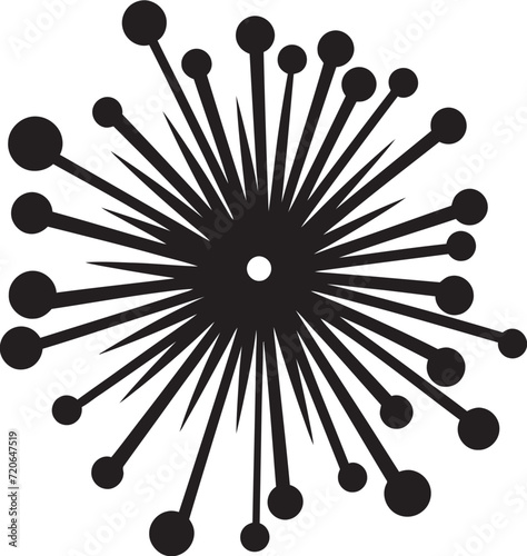 Radiant Revelry Masterpiece Firework Design Logo Galactic Glitter Emblematic Vector Logo for Fireworks