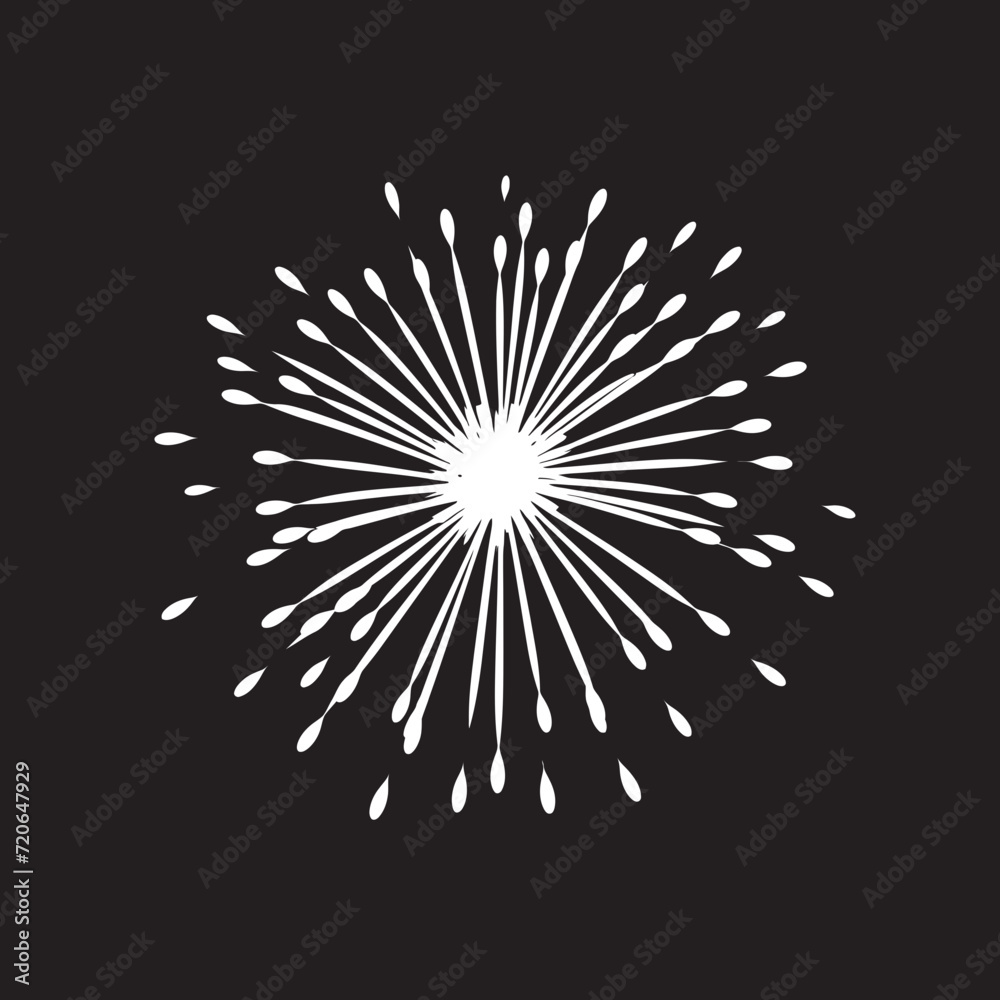 Fototapeta premium Vivid Vibrance Logo Vector of Firework Elements Spectacular Sky Show Firework Design Iconic Element