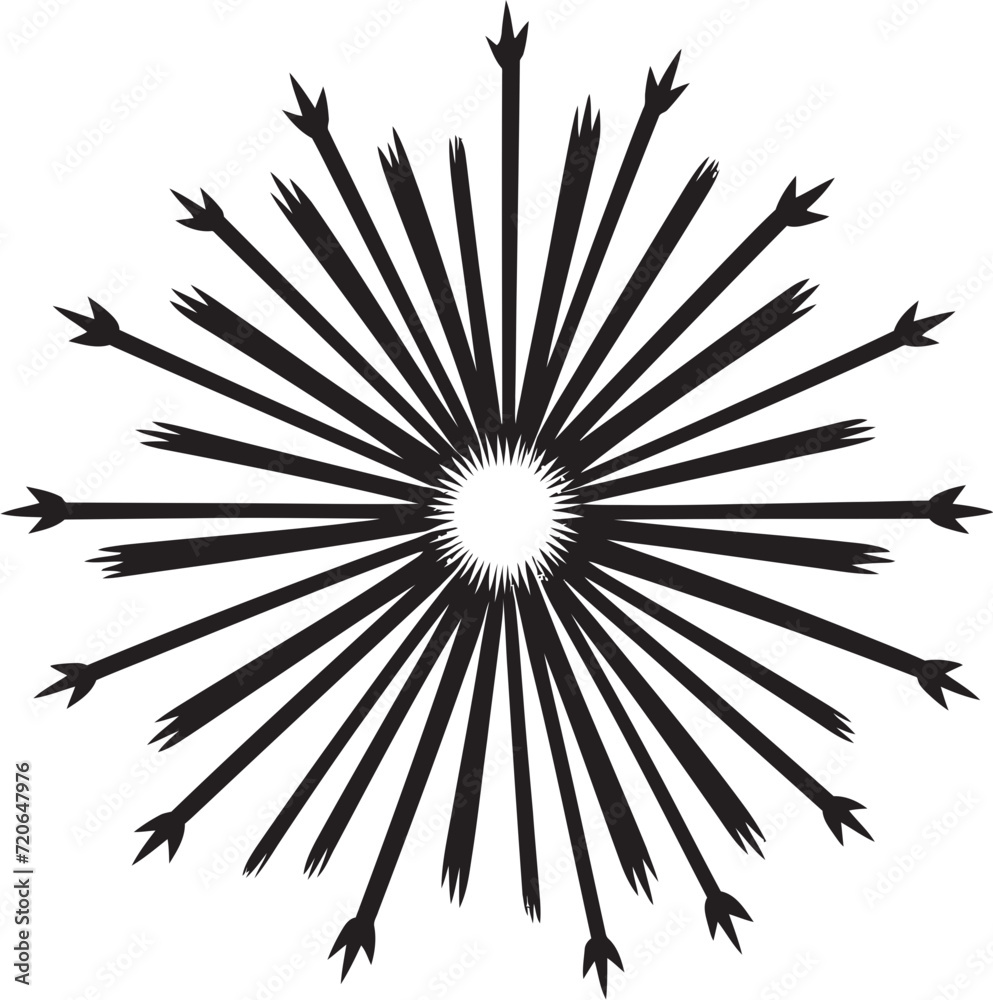 Obraz premium Blazing Beauty Vector Iconic Firework Design Element Sparkling Symphony Firework Vector Icon