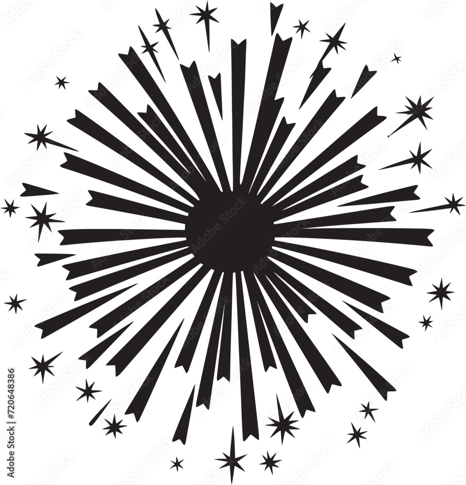 Obraz premium Dazzling Delight Vector Icon of Firework Spark Element Explosive Elegance Firework Design Masterpiece