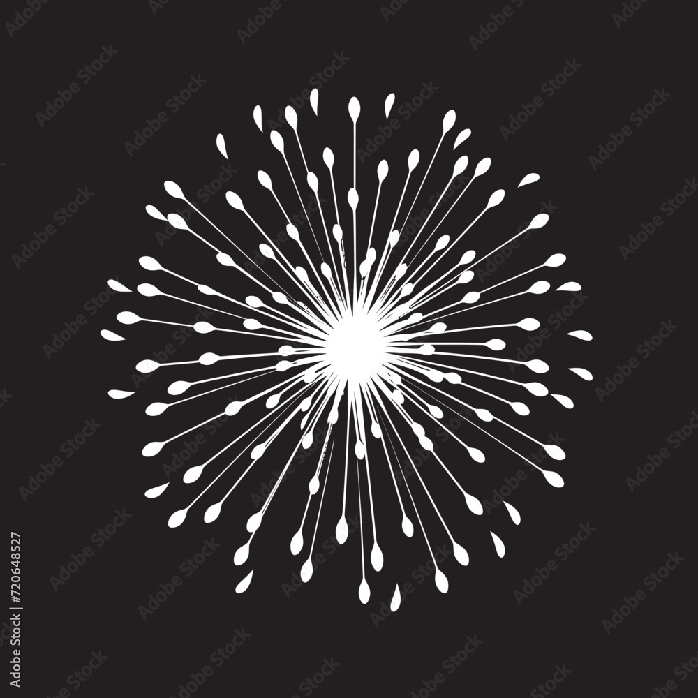 Obraz premium Sky Symphony Firework Design Element Icon Luminous Legacy Vector Iconic Firework Design