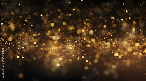 Abstract gold bokeh background Christmas and New Year concept