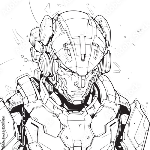 Wallpaper Mural Circuitry Canvas Futuristic Syborg Design Logo Electric Elegance Line Art Vector of Cyborg Element Torontodigital.ca