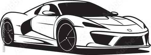 Turbocharged Triumph Modern Sportscar Logo Vector Futuristic Fleet Line Art Icon of Modern Sports Car Design