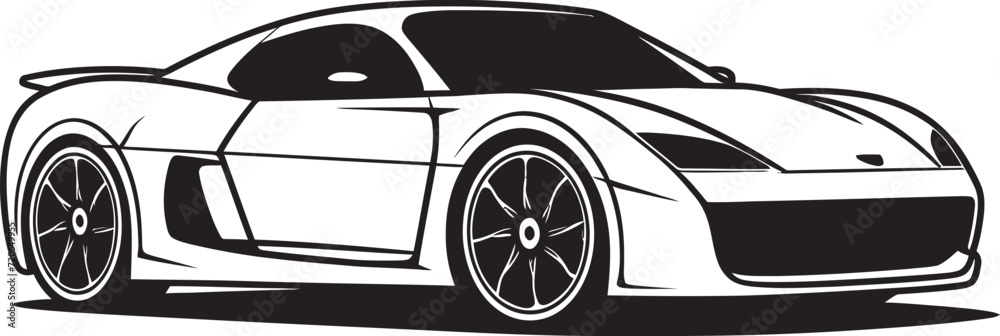 Racing Royalty Vector Logo Design for Modern Sports Car Revolutionary Racing Modern Sports Car Emblematic Element