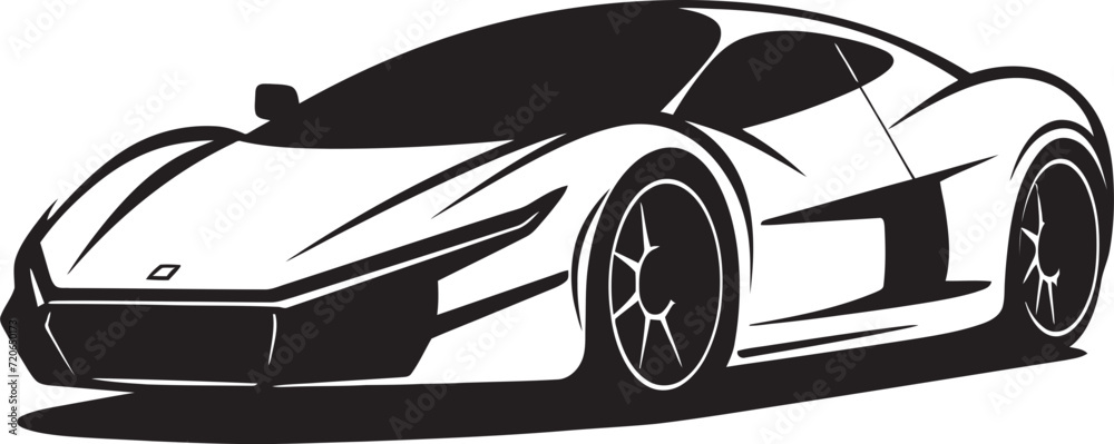 Precision Performance Modern Sportscar Logo Vector Speed Symphony Line Art Icon for Sportscar Emblem