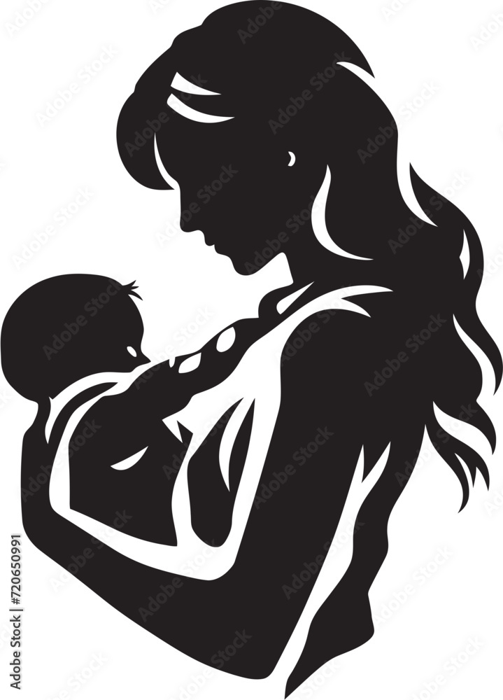 Heartfelt Connection Mother and Baby Vector Logo Timeless Embrace Vector Icon of Mother Holding Newborn Heartfelt Connection Mother and Baby Vector Logo Timeless Embrace Vector Icon of Mother Holding Newborn
