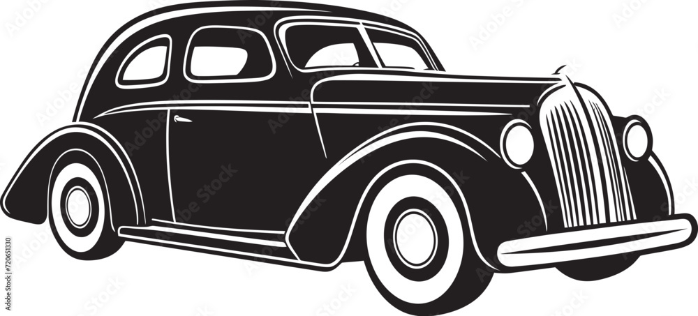 Rustic Rides Revival Doodle Line Art Emblematic Design Hand Drawn Heritage Emblematic Vector for Vintage Car Doodle