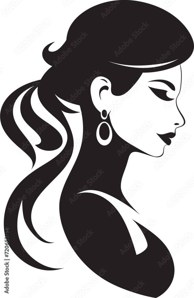 Flawless Features Womans Face Vector Element Regal Radiance Iconic Fashion and Beauty Emblem Flawless Features Womans Face Vector Element Regal Radiance Iconic Fashion and Beauty Emblem