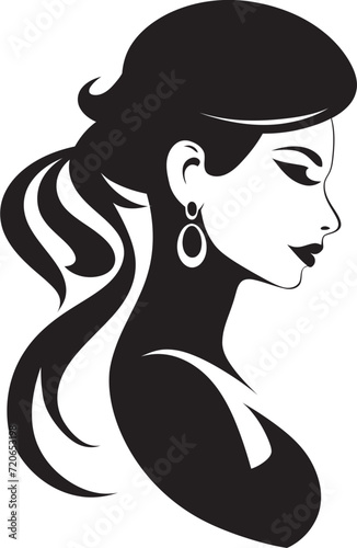 Flawless Features Womans Face Vector Element Regal Radiance Iconic Fashion and Beauty Emblem
