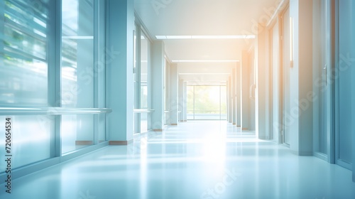 hospital hallway blur image background
