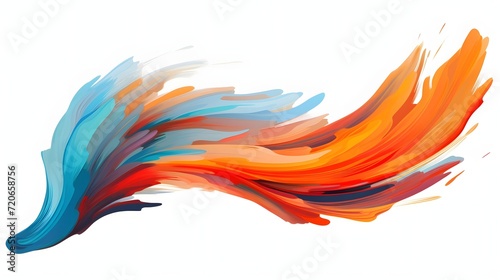 colorfull acrylic paint design on white background