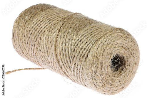 sisal cord isolated on white background