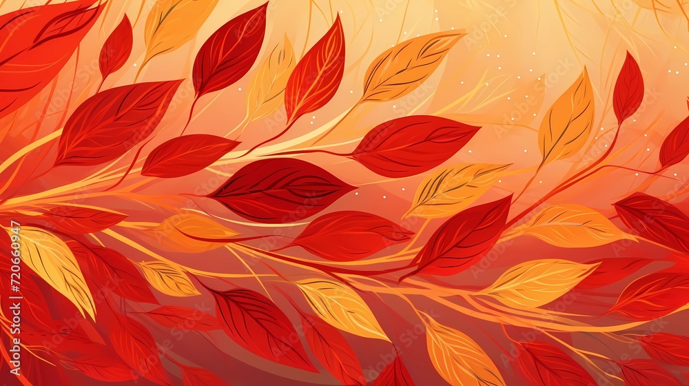 Fototapeta premium seamless background picture with leaf pattern, leaves, trees, tree branches