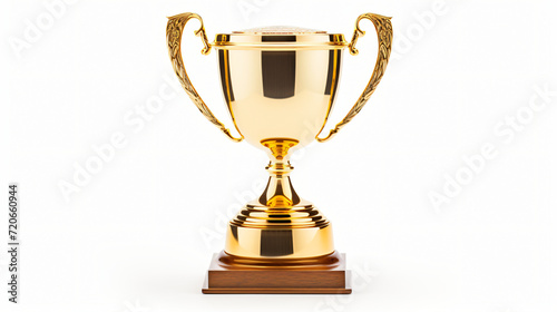 gold cup trophy isolated on white