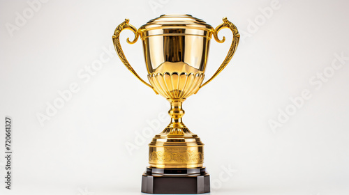 gold cup trophy isolated on white