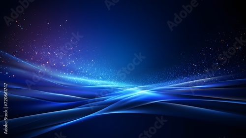dark blue and glow particles abstract background