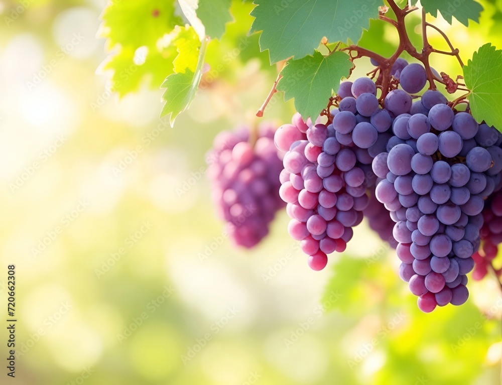 Vinegrapes closeup. AI generated illustration