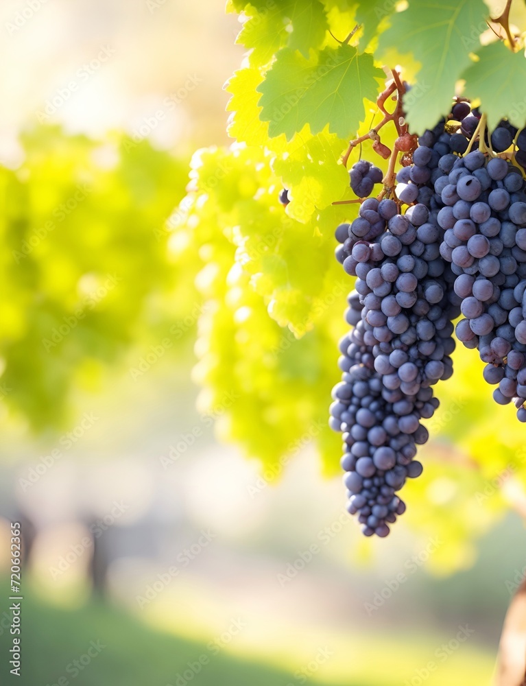 Fototapeta premium Vinegrapes closeup. AI generated illustration