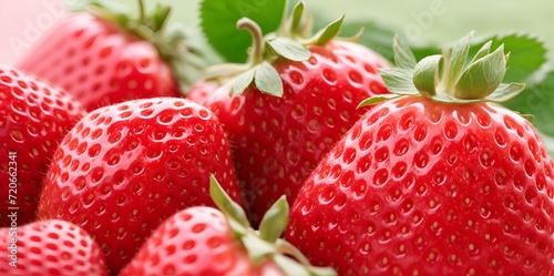 Strawberry closeup. AI generated illustration