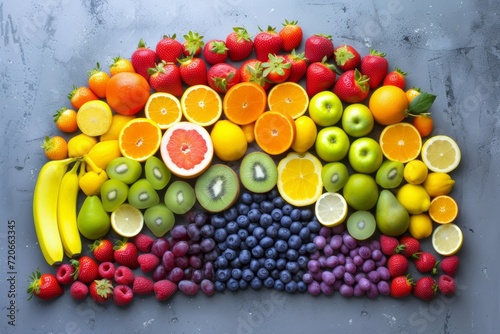 fresh fruit in a rainbow  diet  vitamin resource