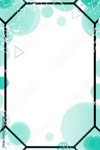 Aqua simple clean geometric frame 